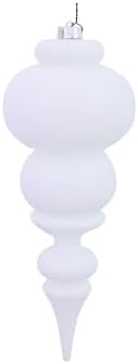 Vickerman 14 Inch Shiny White Finial Ornament
