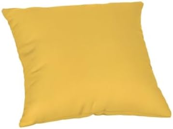 TRP Reversible Square Throw Pillow 18x18 Yellow Mustard