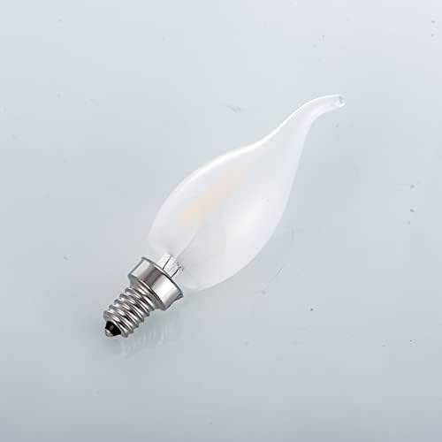 Frosted LED Candelabra Bulbs 6 Pack 6W Dimmable 3000K Soft White