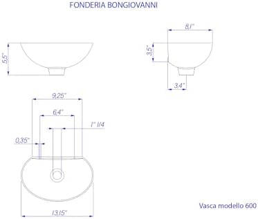 Malta 303C Wall-Mounted Fountain - Black Made in Italy