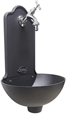Malta 303C Wall-Mounted Fountain - Black Made in Italy