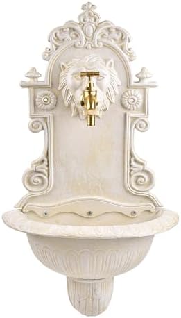 Sungmor Wall Mounted Garden Sink with Lion Head Faucet