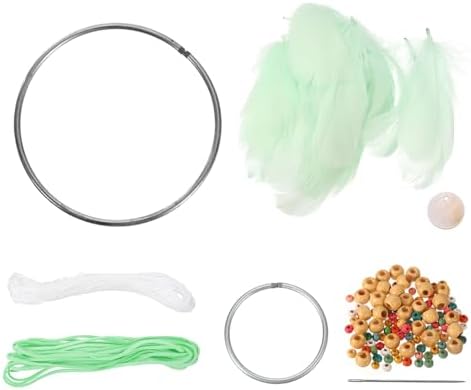 PATIKIL DIY Dream Catcher Kit Green 4 Style