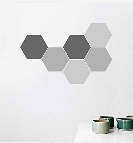 6 Honeycomb Wall Decal Stickers Geometric Hexagons