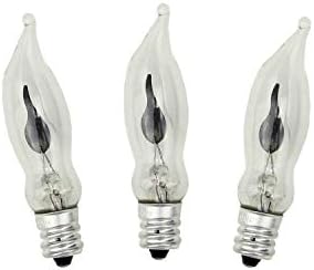 Rite Lite 3ct Clear Flickering C7 12 Electric Hanukkah Menorah Replacement Bulbs