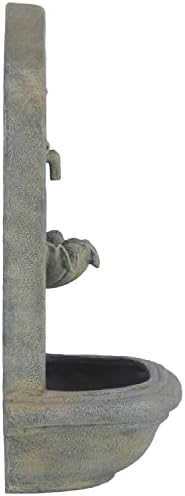 Sunnydaze Seaside 27 Inch Outdoor Wall Fountain