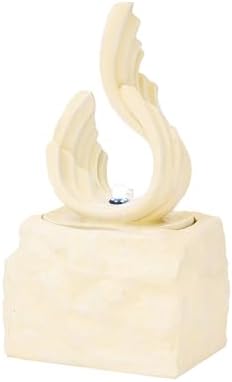 XBrand 25 in H White Stone-Look Fountain with LED Light