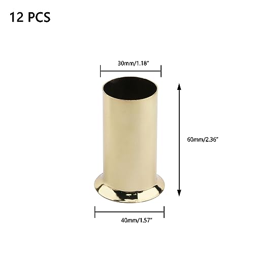 KUMGROT Gold Candle Socket Covers 12PCS