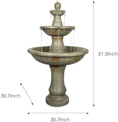 SunJet 515 High 3-Tier Concrete Water Fountain