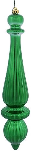 Vickerman 14 Inch Shiny Finial Drop Ornament 2 Pack