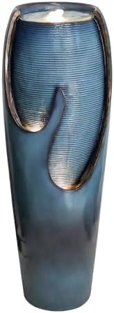 Watnature 387 Tall Outdoor Water Fountain with LED Lights and Pump