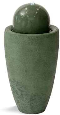 XBrand 2598 Inch H Round Stone Water Fountain with LED Lights