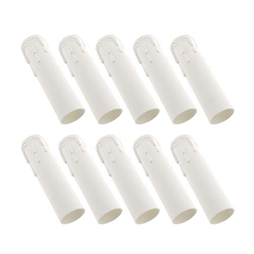 E-Outstanding 12pcs E12 Candle Socket Covers with Realistic Wax Beads
