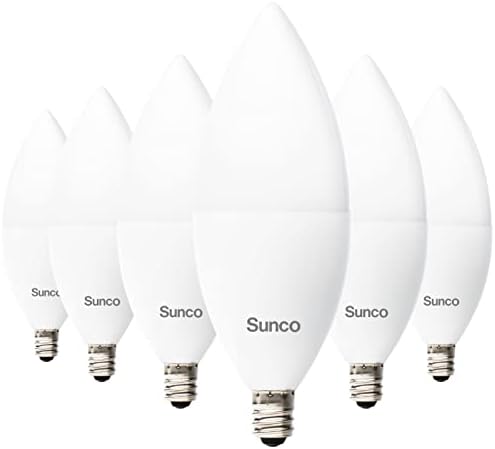 Sunco Dusk to Dawn LED Candelabra Bulb 6 Pack