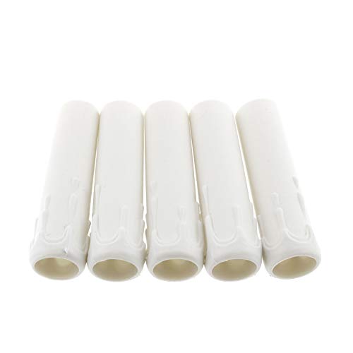 E-Outstanding 12pcs E12 Candle Socket Covers with Realistic Wax Beads