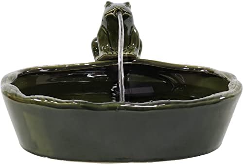 Sunnydaze 28-Inch Solar Fountain with LED Lights and Battery Backup