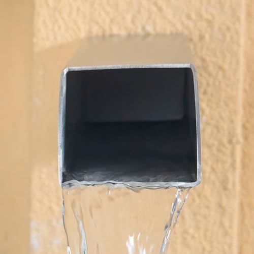 PONDO 4x3 Outdoor Water Fountain Spout - Brushed Stainless Steel