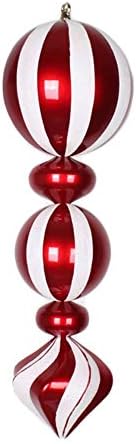 Vickerman 24 Inch Peppermint Candy Finish Finial Christmas Ornament