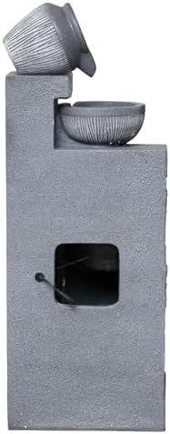 3189 Inch 4 Tier Outdoor Water Fountain with Lights