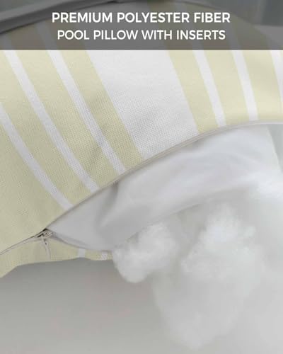Adjustable Head Pillow for Chaise Lounge Waterproof Throw with Elastic Strap