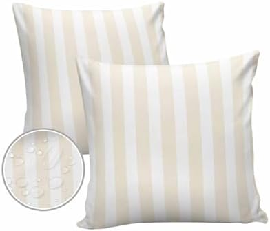 YOKOU Waterproof Throw Pillow Covers Set of 2 Square 18X18