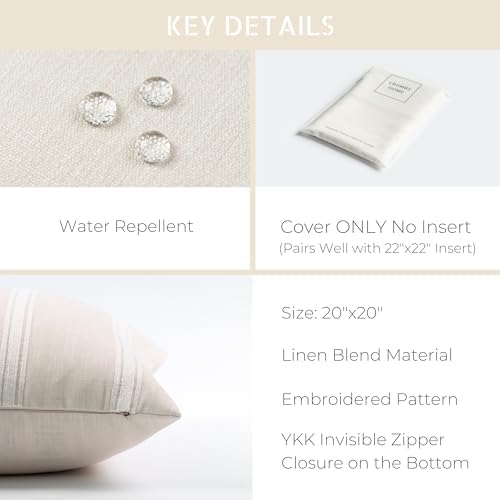 Crumbs Home Modern Farmhouse Fall Linen Throw Pillow Cover 20x20 1