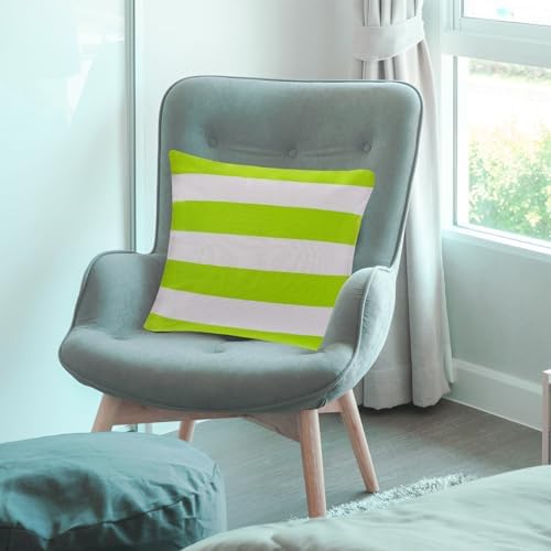 4 Pack Green White Waterproof Pillow Covers for Outdoor Use