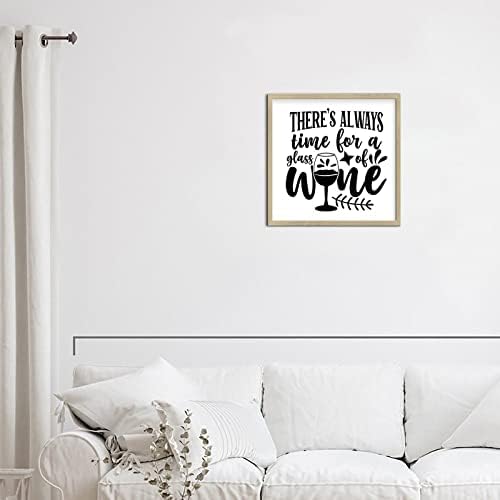 Ditooms Framed Wood Sign Plaque 7x7 Inch 1