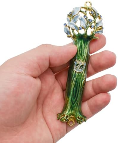 MrMrKura Mezuzah Scroll Door Holder Bright Green