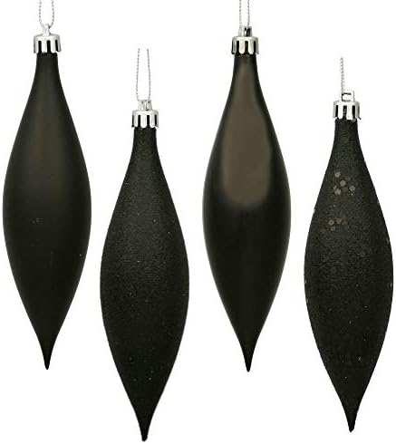 Vickerman 55 Inch Black Finial Ornament Set