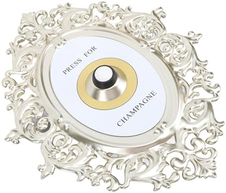 Zerodis Metal Champagne Button Doorbell Gold Classic Style Hanging Mount