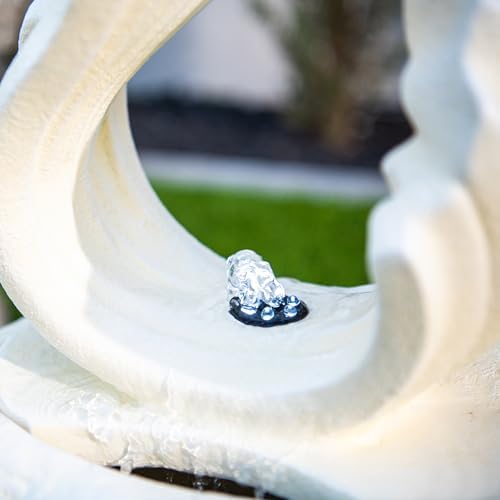 XBrand 25 in H White Stone-Look Fountain with LED Light