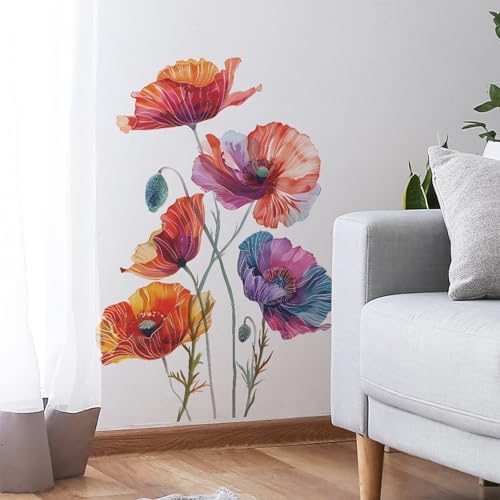 TUOKING Pasted Flowers Wall Decals Peel and Stick Murals