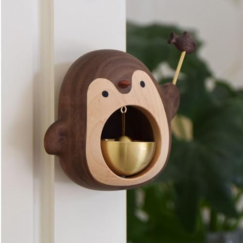 TOZLU Magnetic Wood Doorbell with Brass Finish