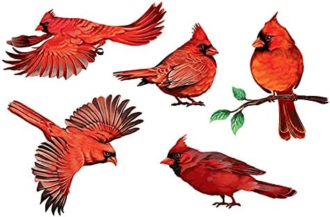 WIRESTER Red Cardinal Birds Wall Decal