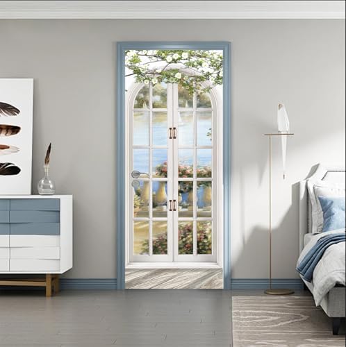 Artfanke 3D Peel and Stick Door Sticker Set 303x787