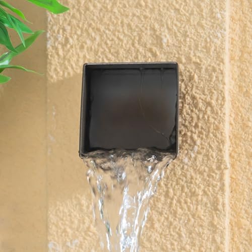 PONDO 4 Square Outdoor Water Fountain Spout - 316 Stainless Steel