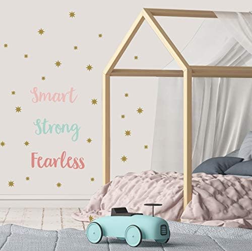 Inspirational Wall Stickers Smart Strong Fearless