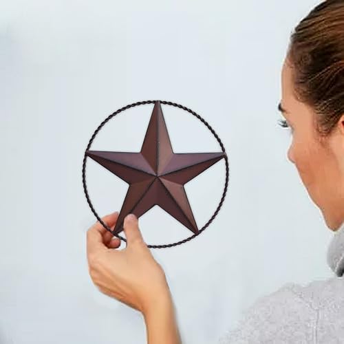 65 Inch Red Metal Barn Star Wall Decor