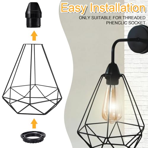 8Pcs Lamp Shade Rings Replacement for E26 Light Socket