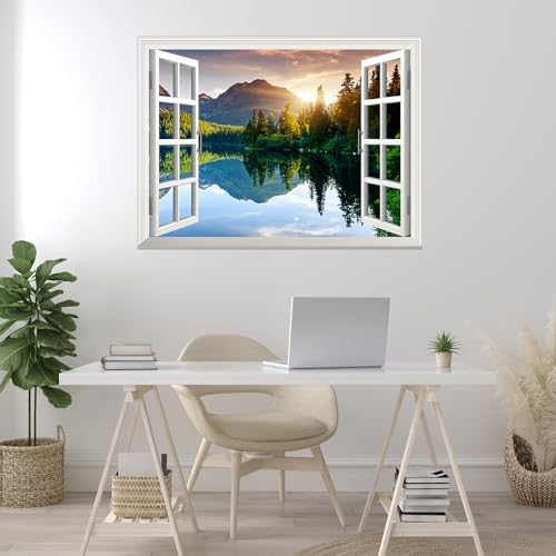 wall26 Morning Sunrise Forest Wall Mural - 36x48 Inch