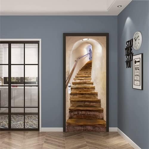Artfanke 3D Peel and Stick Door Stickers 2 Sheets Set