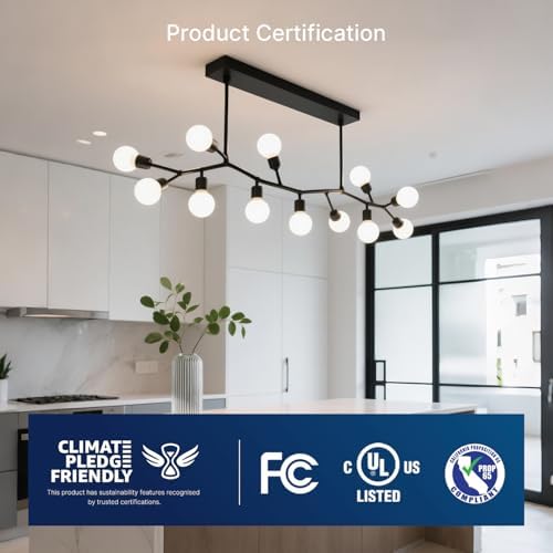 FLSNT Dimmable LED Candelabra Bulbs 60W Equivalent 6 Pack