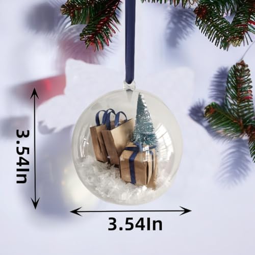Mini Express Funny Gift Box Clear Ball Ornament for Christmas