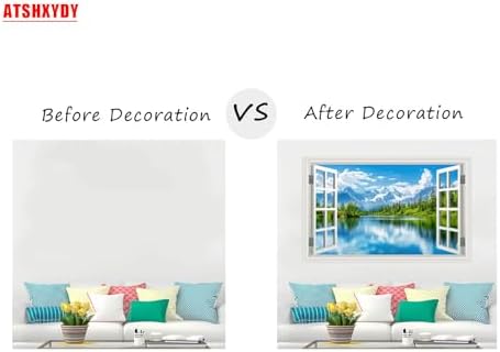 Fake Window Wall Mural 48x32 Set of 2 Sheets