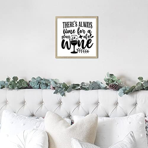 Ditooms Framed Wood Sign Plaque 7x7 Inch 1