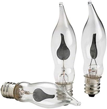 Rite Lite 3ct Clear Flickering C7 12 Electric Hanukkah Menorah Replacement Bulbs