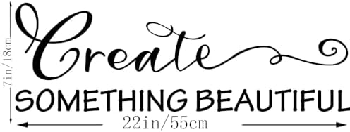 Create Something Beautiful Carved Pure Black Vinyl Wall Decal