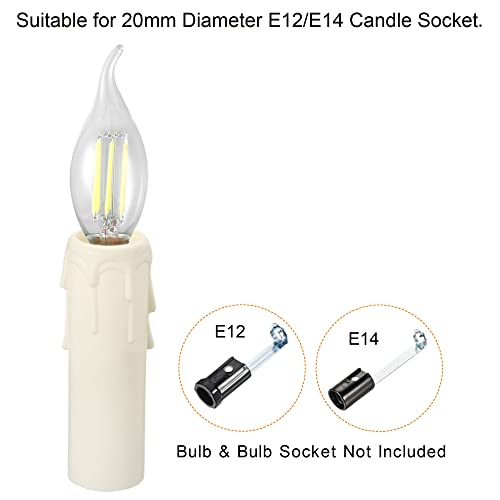 PATIKIL 30x100mm Candle Socket Covers 6 Pack