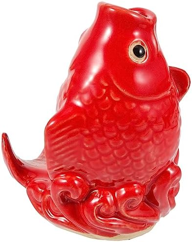 Yardwe Carp Fish Fountain Spitter Decorative Pond Statue